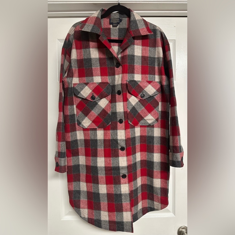Pendleton Red And Gray Plaid Jacket - image 1